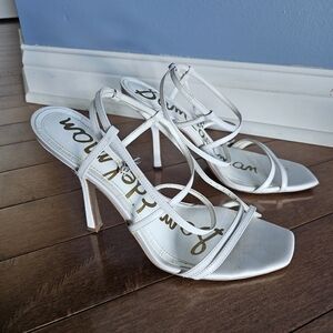 Sam Edelman Leeanne strappy sandals in white leather